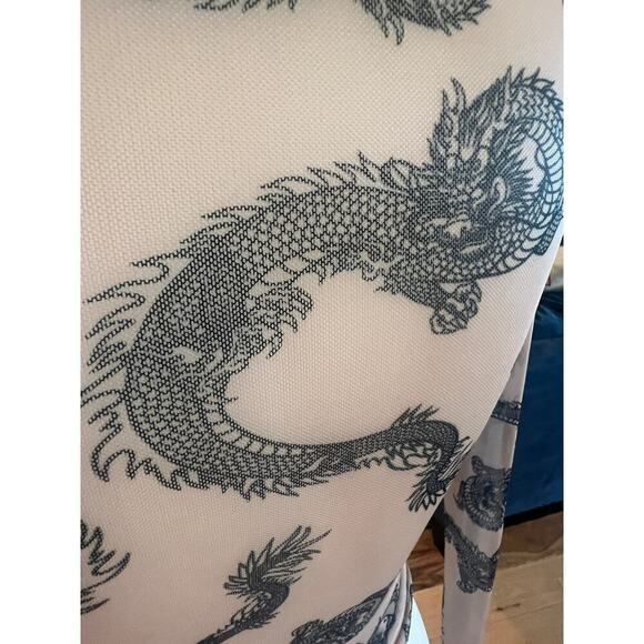 Streetwear Society Sheer Dragon Crop Top - Women's Small - Picture 5 of 7